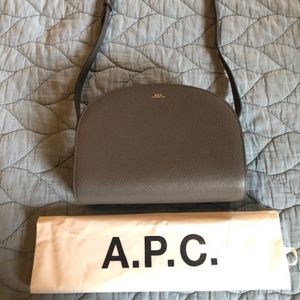 APC Demi Lune (Half Moon Bag) Grained Leather - Grey